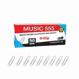 Music 555 50mm Nickel-Plated U Clips | Versatile Office Clips