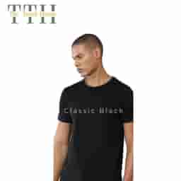 TTH 3D Crew Round Neck T shirt Black