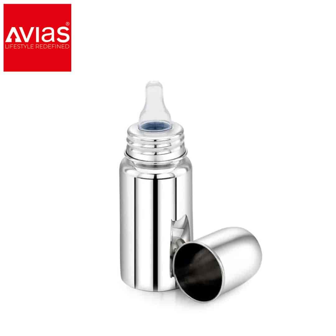 Avias Feeding Bottle 304 150Ml � Anti-Colic, Stainless Steel